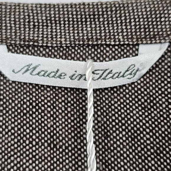 Womens Business Casual Office Pure Linen Cardigan Jacket Max Mara Gray Brown 12 - Picture 8 of 16